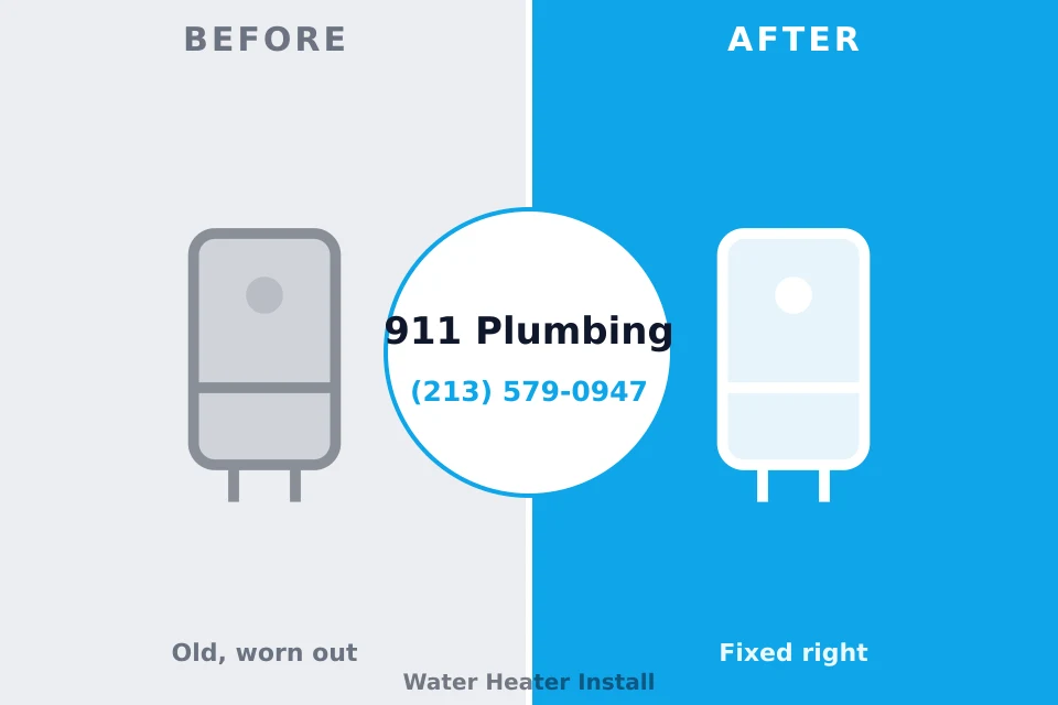 Before and after: plumbing repair Owensville, IN